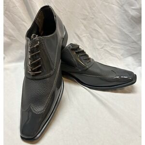 Jean Yves Manhattan Dress Shoes Tuxedo Wedding Prom Event Wingtip Sz 13 W Grey